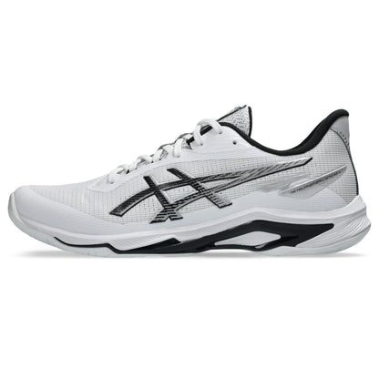 ASICS Men's Netburner Ballistic FlyteFoam 4 Volleyball Shoes, 15, White/Black