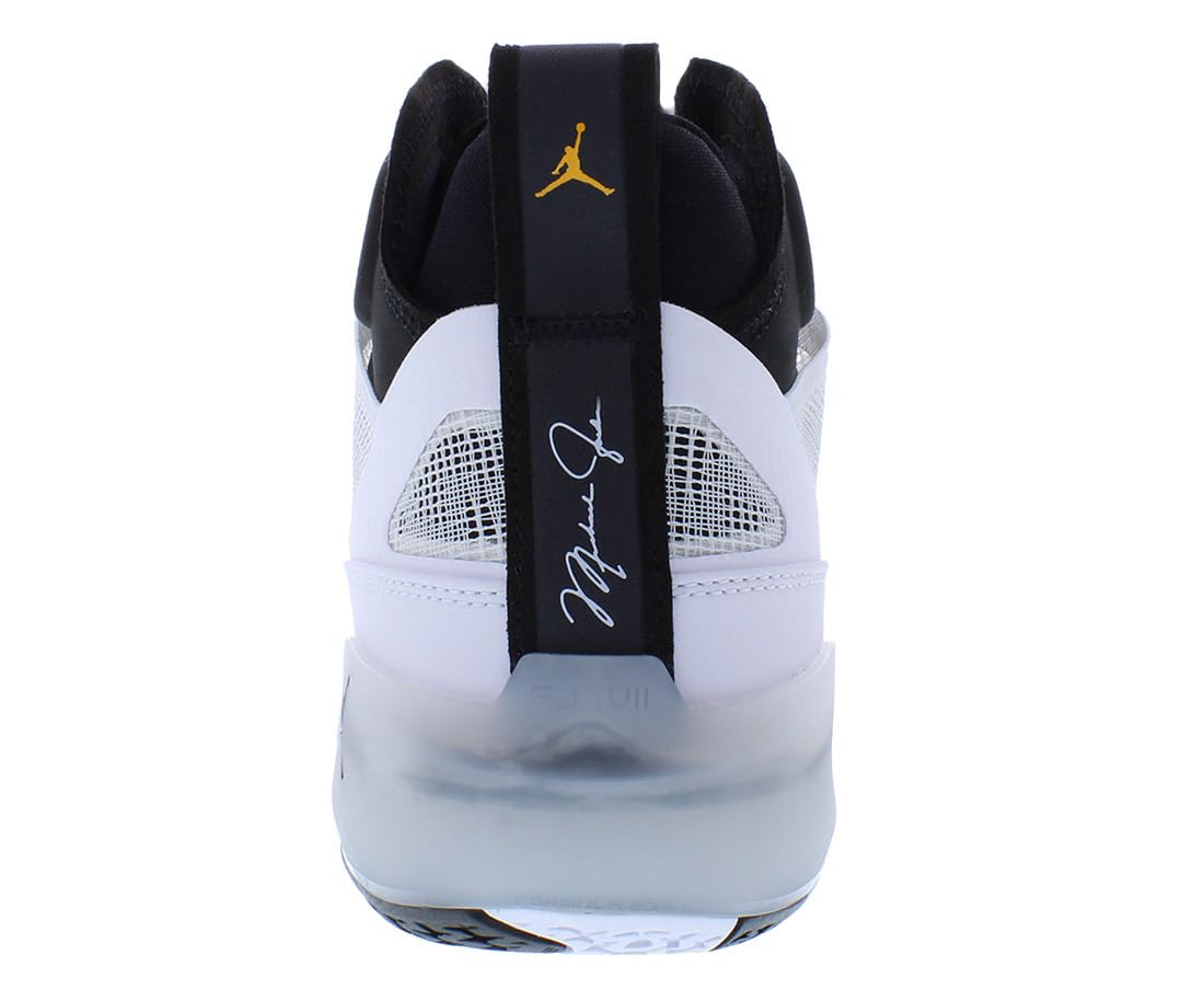 Nike Men's Air Jordan XXXVII Basketball Shoe (White/Citrus/Black, us_Footwear_Size_System, Adult, Men, Numeric, Medium, Numeric_10)
