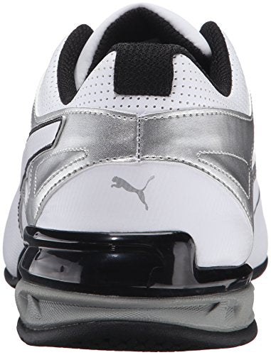 PUMA Men's TAZON 6 FM Cross Training Sneaker, Puma White-Puma Silver-Puma Black, 10.5