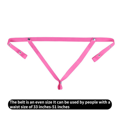 Men's Invisible Training Cage Cross Dressing Set, with Adjustable Belt, Breathable Design Training Set for Sissy Men，Pink Belt：A