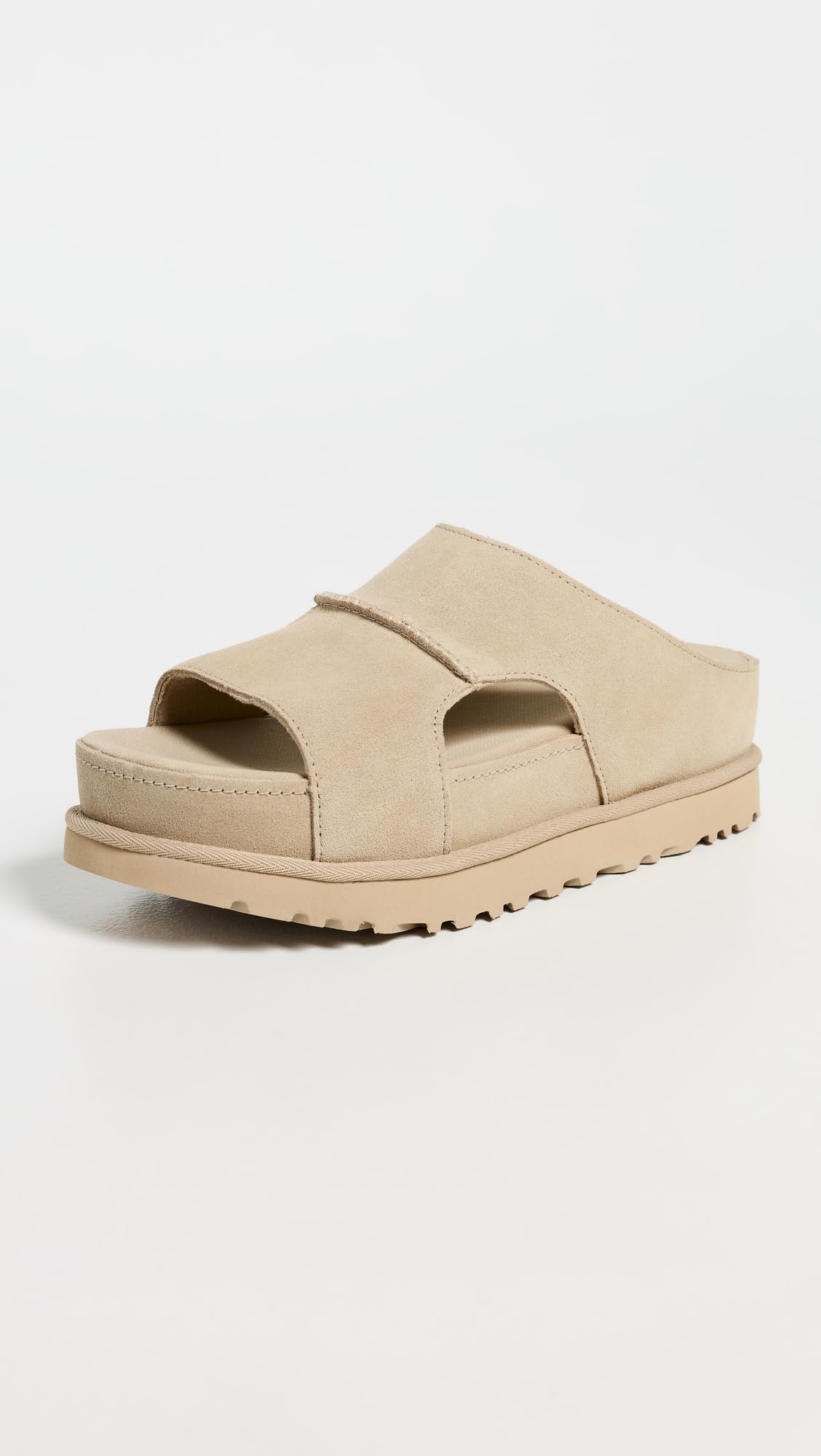 UGG Women's Goldenstar Hi Cutout Slide Sandal, Sand, 8