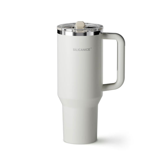 SILICANICE Easy Clean Pro Tumbler - 40 oz Water Bottle with Handle Quick-Disassemble Flip Straw, Leakproof Insulated Stainless Steel, Dishwasher Safe, BPA-Free Gifts for Women & Men