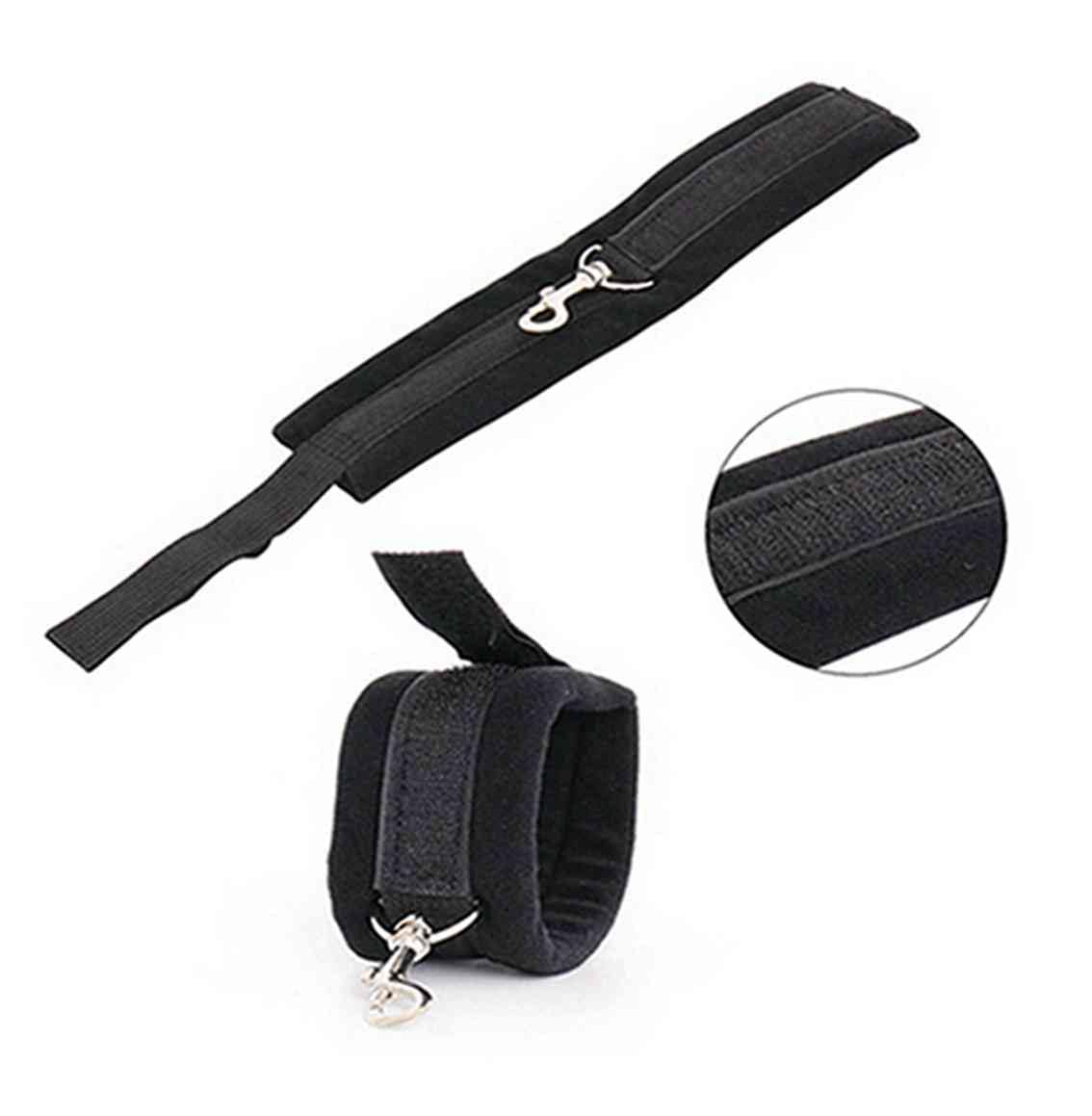 Bed Restraints for Domination Bed Bondaged Kit with Adjustable Hand Cuffs Ankle Cuff, Sex Restraints Straps Adult Play King Mattress Sex Accessories for Couples Women Bedroom Toys Sweatshirt