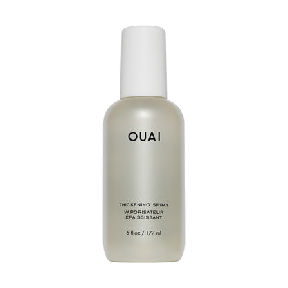 OUAI Hair Thickening Spray - Thickening & Volumizing Spray for Instantly Thicker, Fuller-Looking Hair - Protects, Strengthens & Repairs with Amaranth Peptide & Amino Acids (6 Fl Oz)