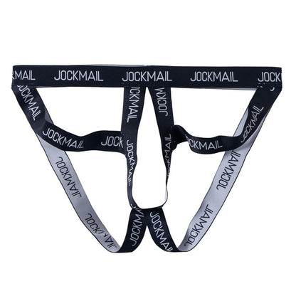 JOCKMAIL Men's Jockstrap Underwear Jock Strap Thongs Athletic Supporters Jockstraps for Men (US, Alpha, One Size, Regular, Regular, Black)