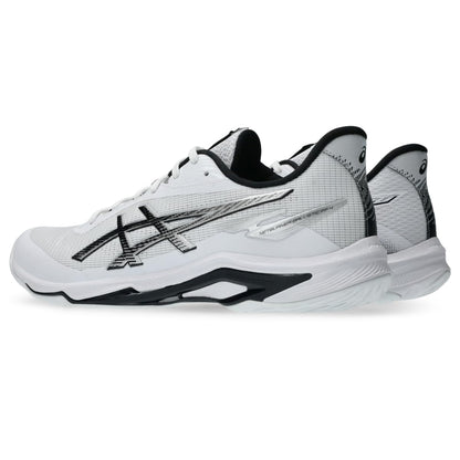 ASICS Men's Netburner Ballistic FlyteFoam 4 Volleyball Shoes, 15, White/Black