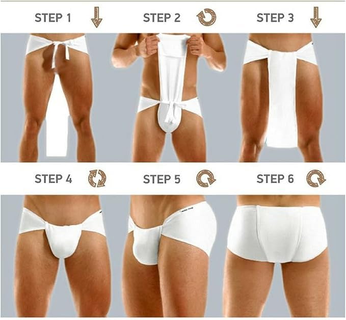 4 X Indian Traditional Underwear Red Langot Lankot Men Premium Loin Cloth Supporter Underpants loincloth Wrestler Underpants Mens Underwear Cotton Brief Red Color (4pcs)