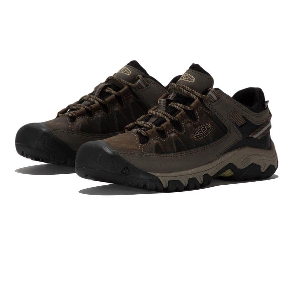 KEEN Men's Targhee 3 Low Height Waterproof Hiking Shoes, Bungee Cord/Black, 11 Wide