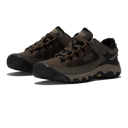 KEEN Men's Targhee 3 Low Height Waterproof Hiking Shoes, Bungee Cord/Black, 11 Wide