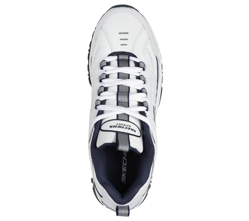 Skechers mens Energy Afterburn road running shoes, White/Navy, 9.5 US