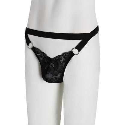 GNFVQLLE Mens Lingerie Sissy Jockstrap Femboy Panties Sexy Thong Lace Underwear Girly Crossdresser Apparel Black