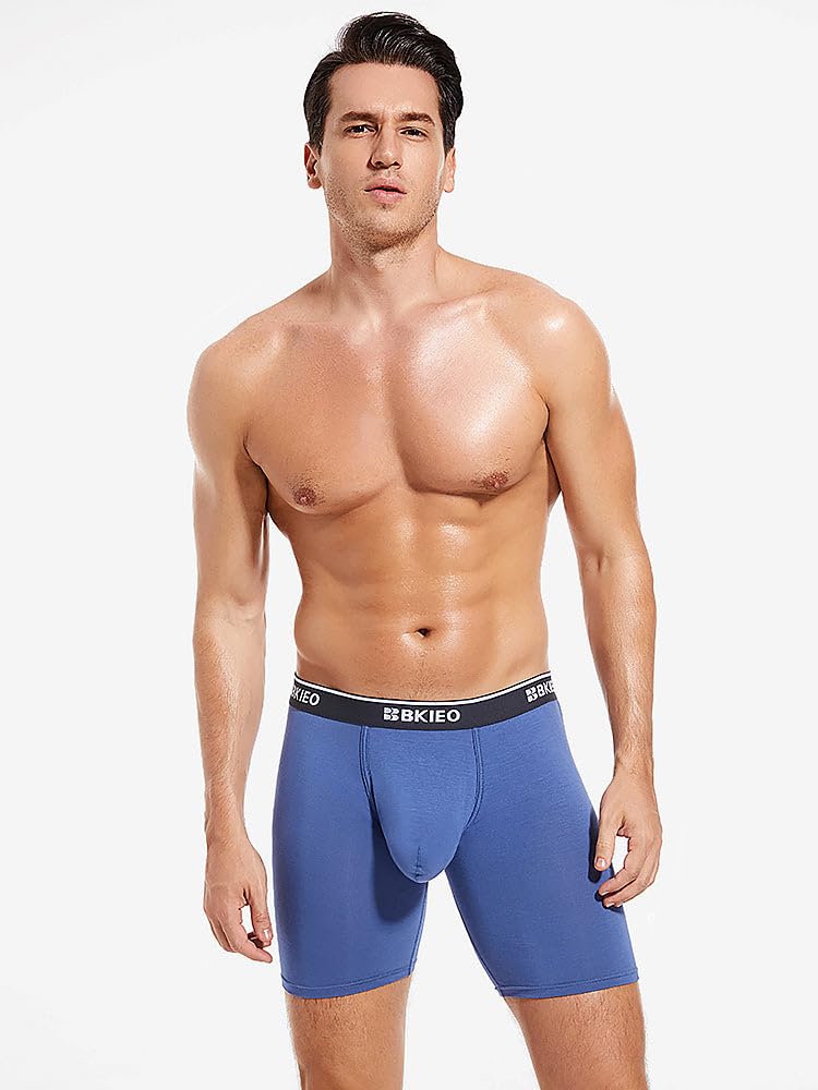 Modal Spacious Pouch Boxer Briefs - Vibrant Everyday Essential, 3-Pack, Small, Blue/Turquoise/White