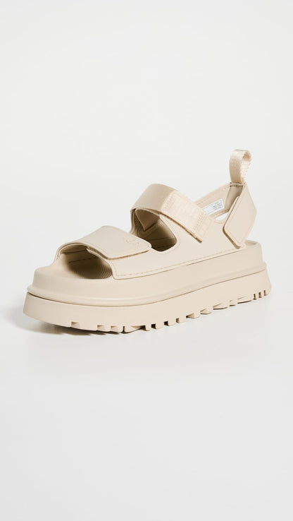 UGG Women's GOLDENGLOW Flat Sandal, SEA Salt, 8