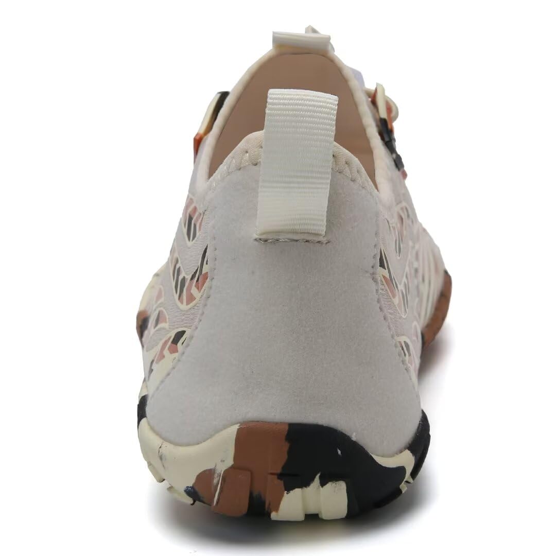 WateLves Water Shoes Men Women Barefoot Quick-Dry Aqua Sock Outdoor Athletic Sport Shoes Kayaking Boating Hiking Surfing(Brown,42)