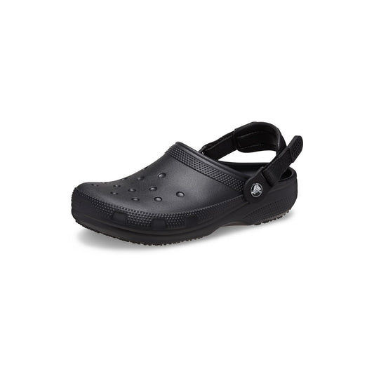 Crocs Unisex-Adult Classic Work Clogs | Enclosed Toe | Slip Resistant | All Day Comfort, Black, 5 Women/3 Men