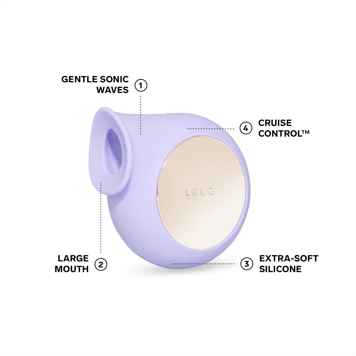 LELO SILA Cruise Suction Vibrator, Clit Sucking Toy for Woman, Clitoris Stimulator with Waterproof Design, Suction Sex Toy with 8 Vibrations Settings for Limitless Pleasure, Lilac