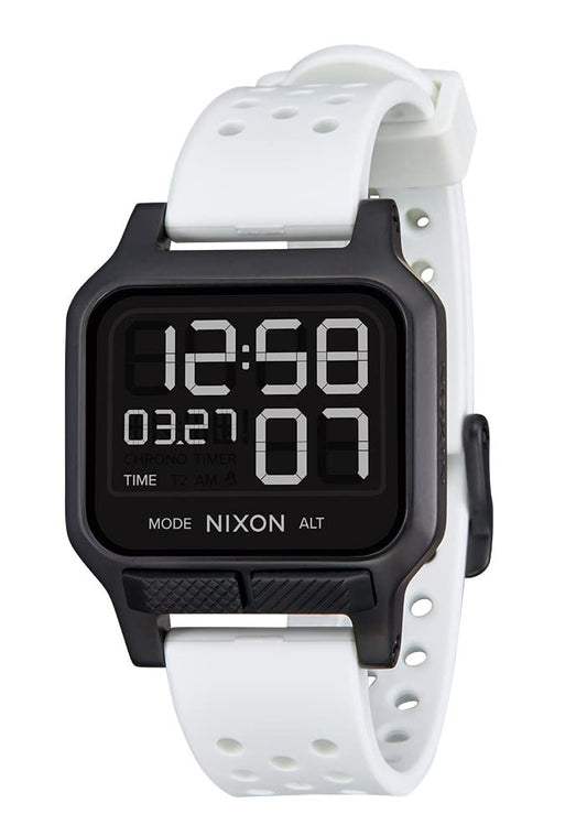 NIXON Heat A1320 - Digital Watch for Men and Women - 100M Water Resistant Exercise Workout and Running Watch - Mens Ultra Thin Lightweight Sport Watches - Custom 38 mm LCD Display, 20mm PU Band