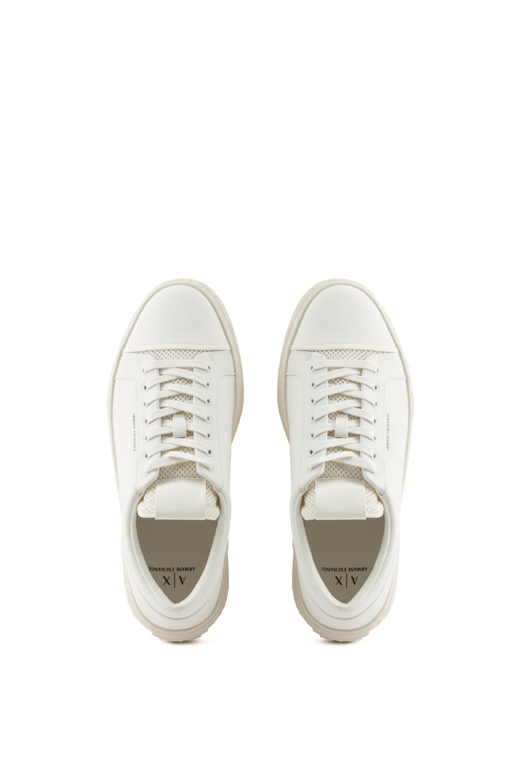 Armani Exchange Men's Classic Lion Clean Sneaker,Off White, 10UK