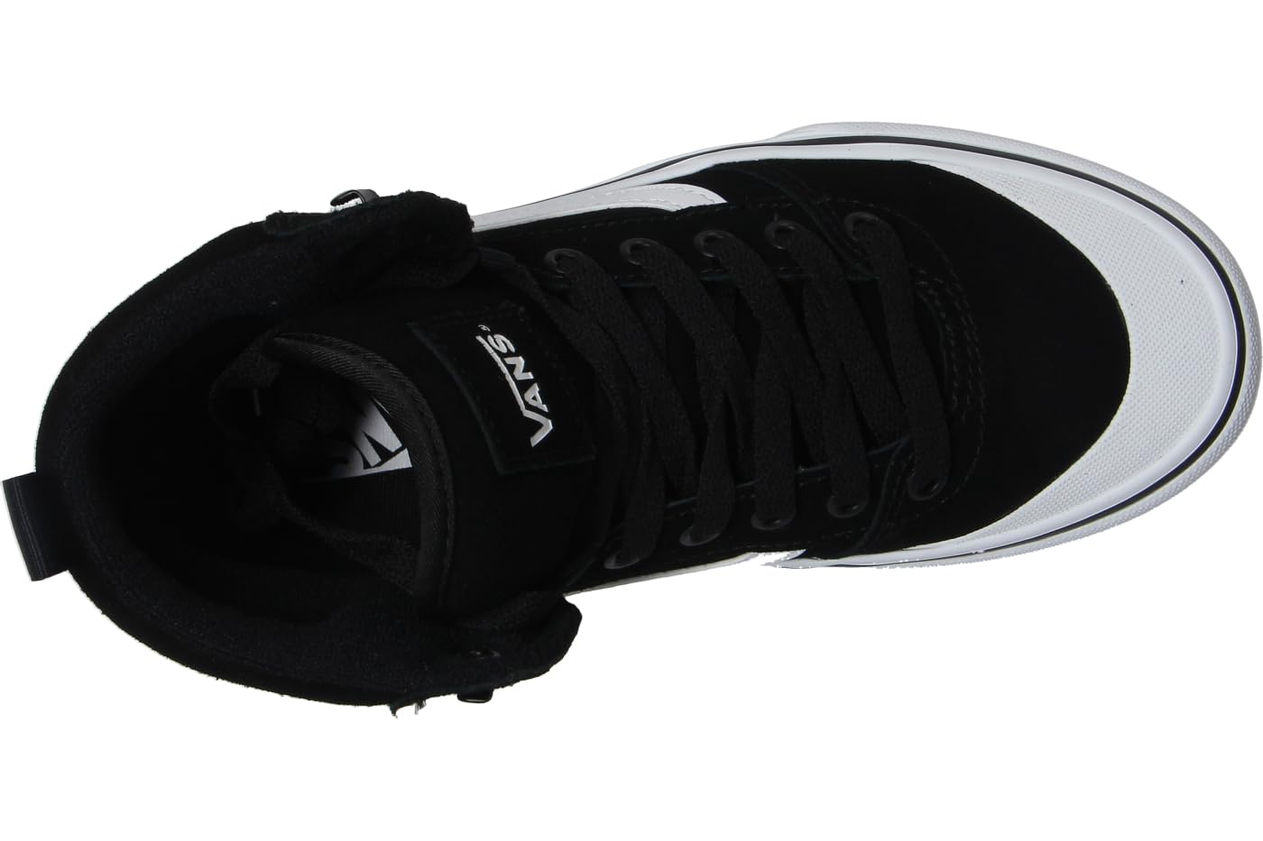 Vans Women's Ashwood Hi Vansguard Shoe | Water-Resistant High Top Sneakers for Everyday Wear, Suede Black/White, 7.5