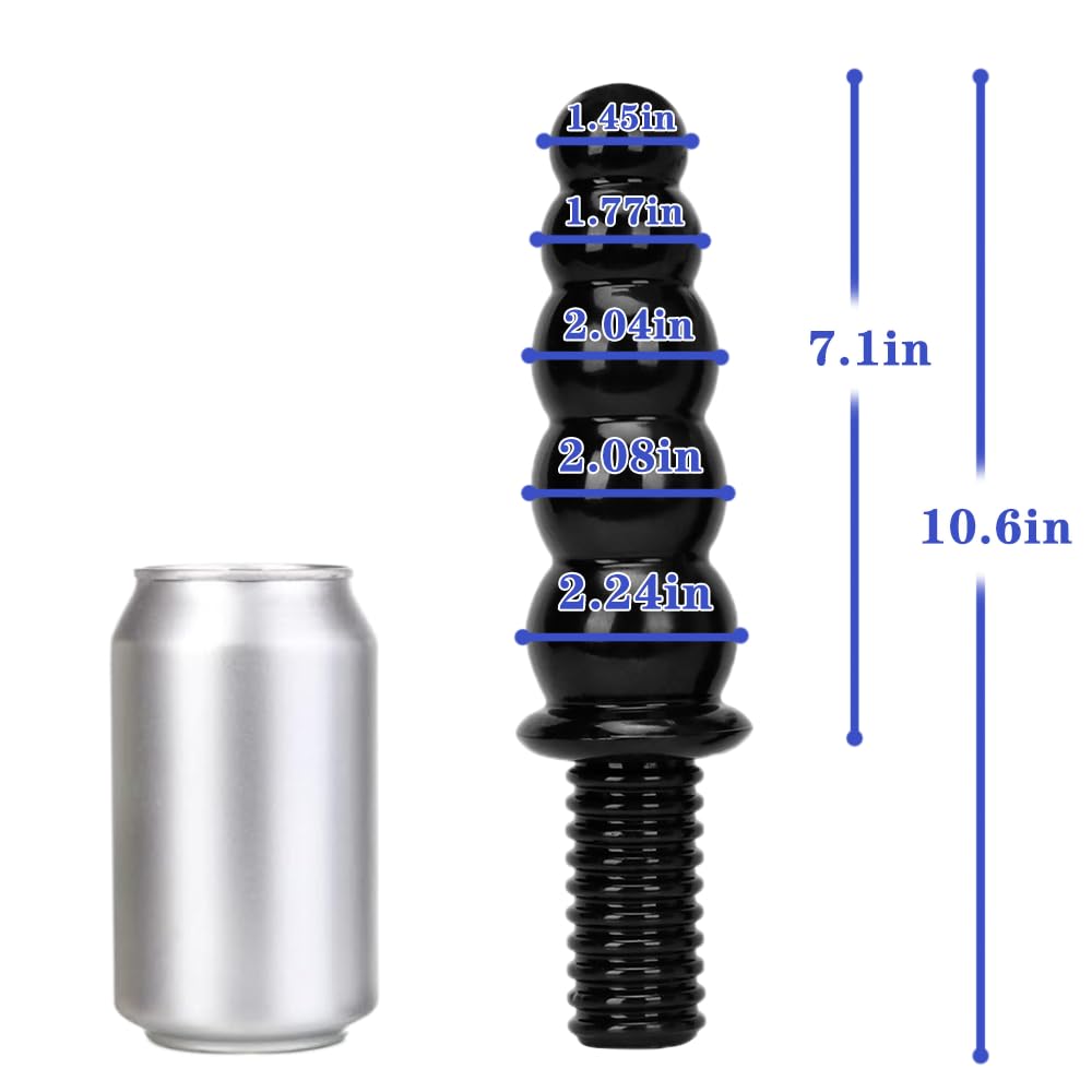 Anal Bead Dildo Butt Plug - 10.6 Inch Anal Dildo with 5 Gradual Large Beads, Thick Huge Anal Plug with Handle, Soft Flexible Double Ended Dildo Sex Toy for Men Women