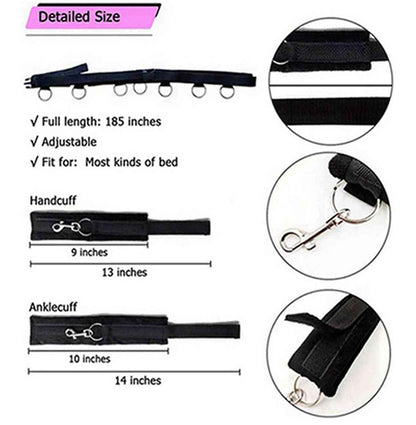 Bed Restraints for Domination Bed Bondaged Kit with Adjustable Hand Cuffs Ankle Cuff, Sex Restraints Straps Adult Play King Mattress Sex Accessories for Couples Women Bedroom Toys Sweatshirt