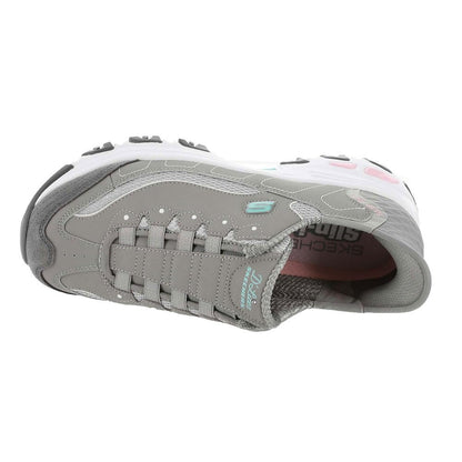 Skechers Women's Hands Free Slip-INS D'Lites Sneaker, Grey Light Pink=GYLP, 8.5 Wide