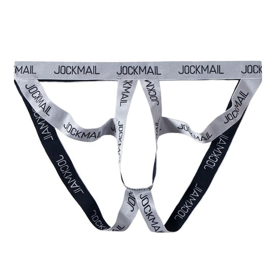JOCKMAIL Men's Jockstrap Underwear Jock Strap Thongs Athletic Supporters Jockstraps for Men (US, Alpha, One Size, Regular, Regular, Black)