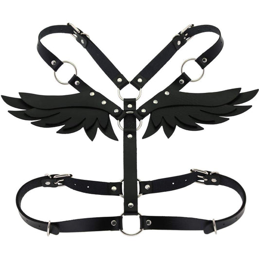 Pink Sissy Harness with Angel Wings PN2678