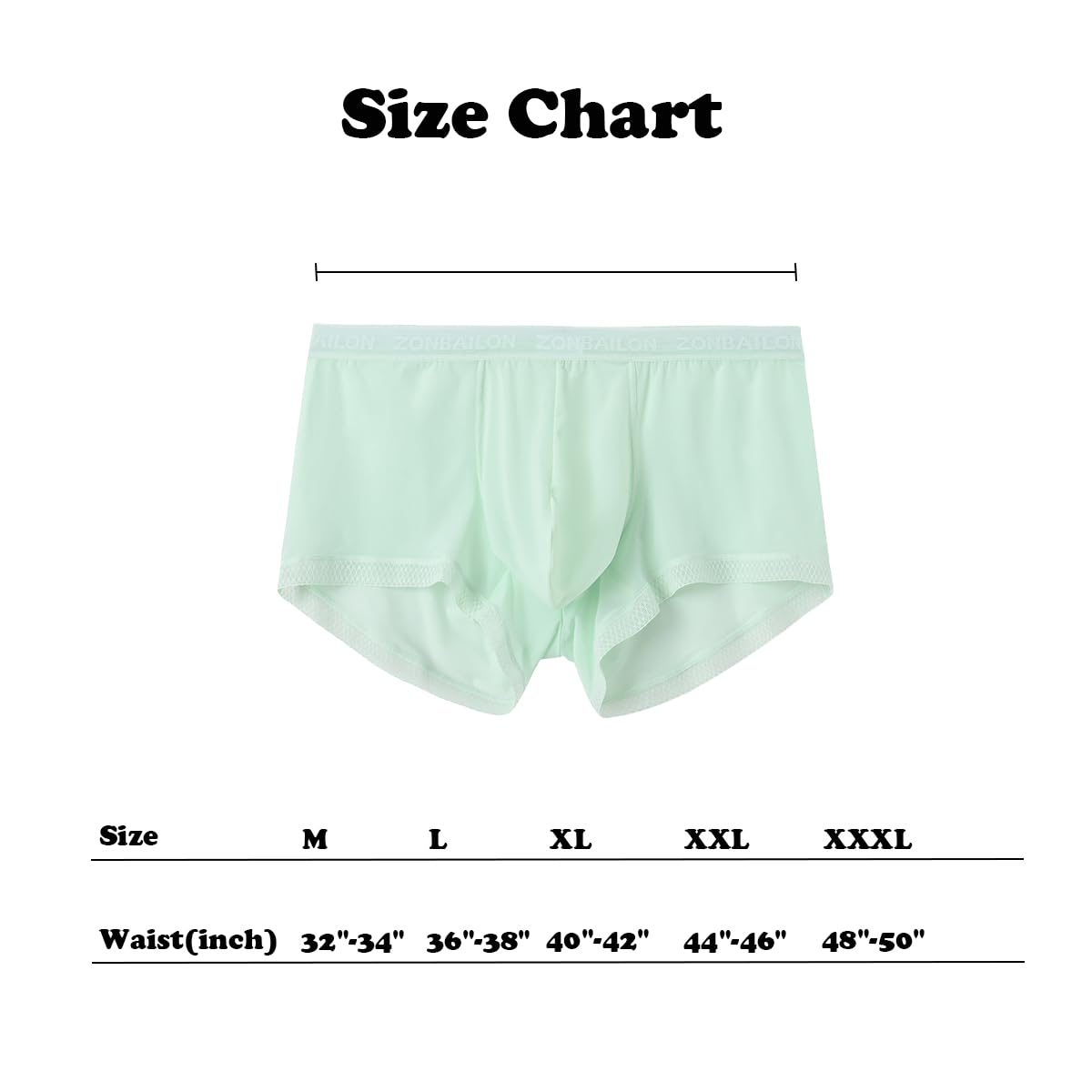 ZONBAILON 3 Pack Sexy Underwear for Men Ice Silk See Through Thin Breathable Trunks 3XL