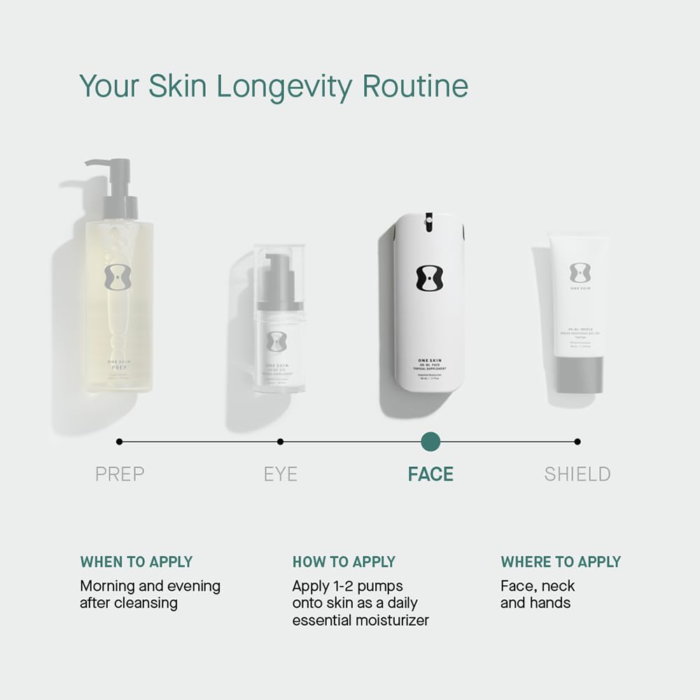 OneSkin FACE & BODY OS-01 Peptide Topical Supplement | Skin Longevity Age Reversal Body Moisturizer & Face Moisturizer