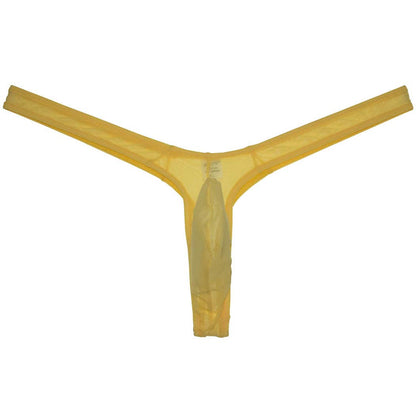 Men's Minimal Coverage Bulge Thong Underwear See-through Mesh Mini Bikini Tangas 9-Pack M