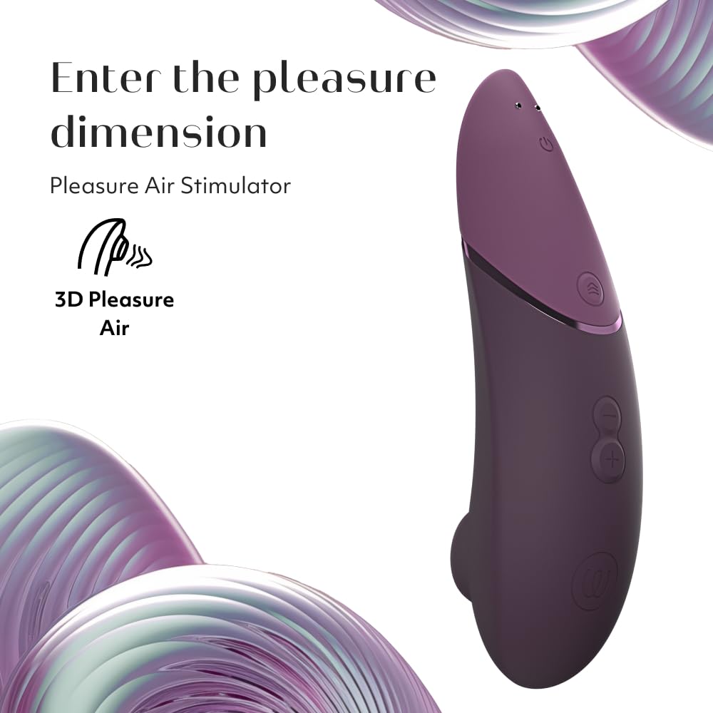 Womanizer Next 3D Pleasure Air Clitoral Sucker Sex Toy Stimulator | Suction Vibrator for Women and Couples Vibrating Adult Sex Toys with 14 Intensity Levels Waterproof Clit Sucker | Purple