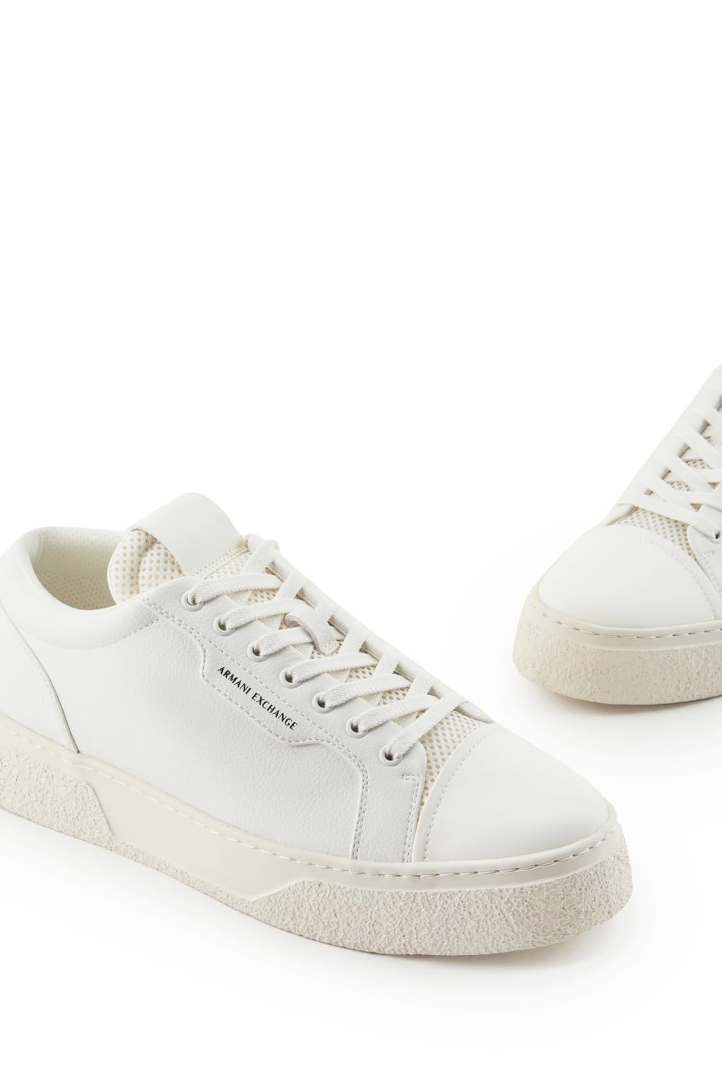 Armani Exchange Men's Classic Lion Clean Sneaker,Off White, 10UK