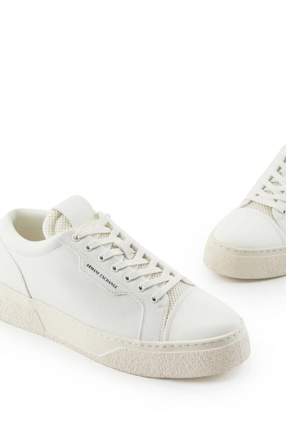 Armani Exchange Men's Classic Lion Clean Sneaker,Off White, 10UK