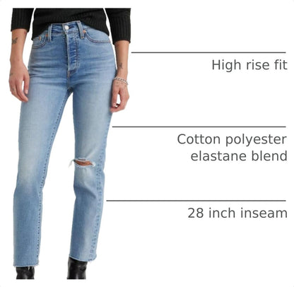 Levi's Women's Wedgie Straight Jeans, (New) Night Sight 28 Regular