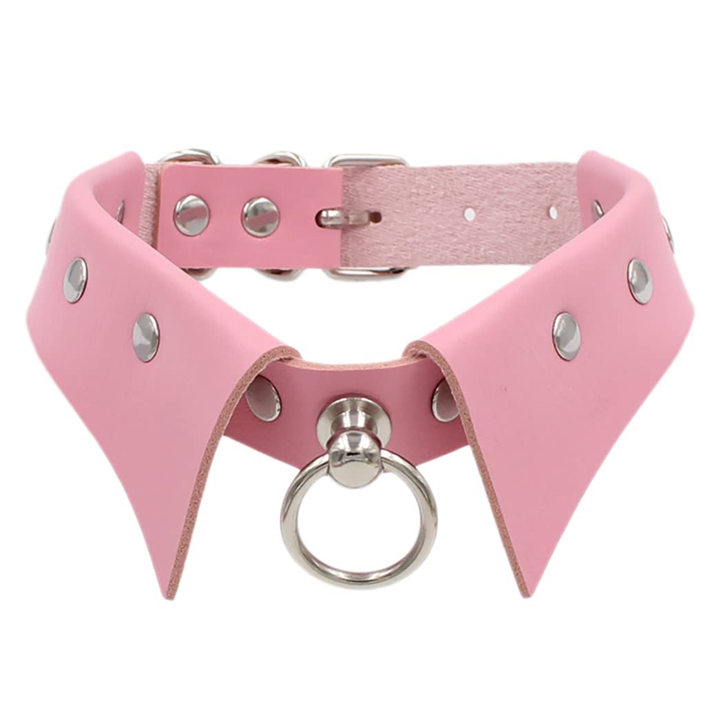 Sissy Collar Choker Necklace Pink Punk Nightclub Jewelry Accessories for Women