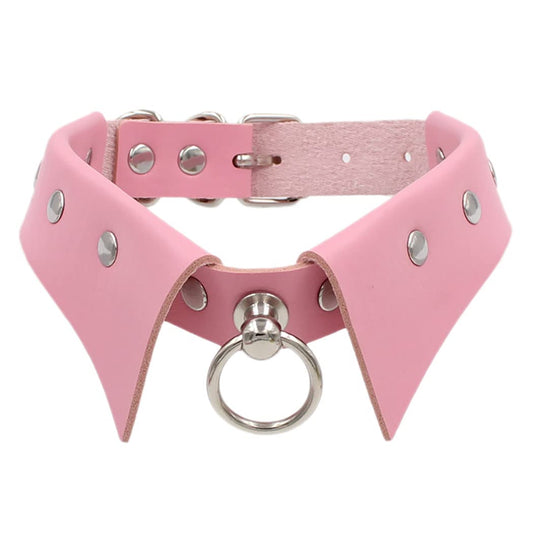Sissy Collar Choker Necklace Pink Punk Nightclub Jewelry Accessories for Women