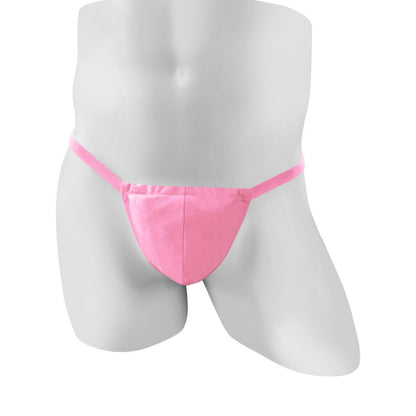 BreakEgg Men's Sexy Strap Thong Underwear with Athletic Supporter G-String Thong Underwear for Men (Pink,One Size)