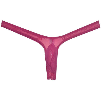 Men's Minimal Coverage Bulge Thong Underwear See-through Mesh Mini Bikini Tangas 9-Pack M