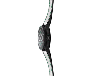 TAG Heuer Smart Watch, Fitness Watch, Connected Calibre E4 45 mm Golf Edition, Touch Screen, Waterproof, Calls, SMS, Steps, Heart Rate, Wellness, Titanium, White Or Black/Green Straps, SBR8A81.EB0251