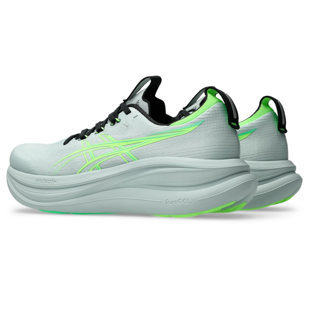 ASICS Men's Gel-Nimbus 28 Running Shoes, 7.5, Cold Moss/Illuminate Green