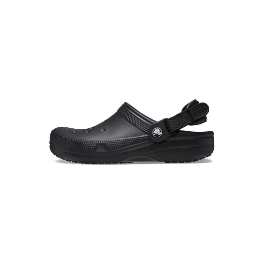 Crocs Unisex-Adult Classic Work Clogs | Enclosed Toe | Slip Resistant | All Day Comfort, Black, 5 Women/3 Men
