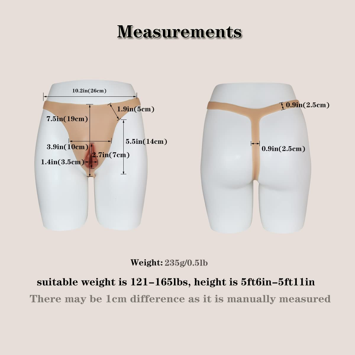 CTKOLYS Men's Hiding Gaff Panty Crossdressing Panties Realistic Camel Toes for Crossdresser Transgender,Style1,One Size
