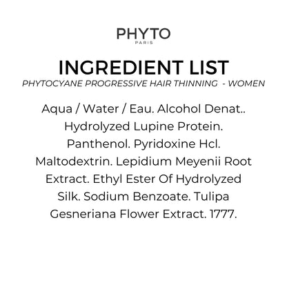 PHYTOCYANE Women Densifying Treatment for Progressive Hair Thinning, Aging, Menopause, Hereditary, 12 Vials x 0.169 fl.oz. (1 month Supply)