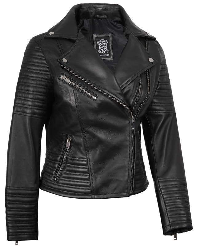 Decrum Leather Jackets Women | [1312595] Nicholle Black, XL