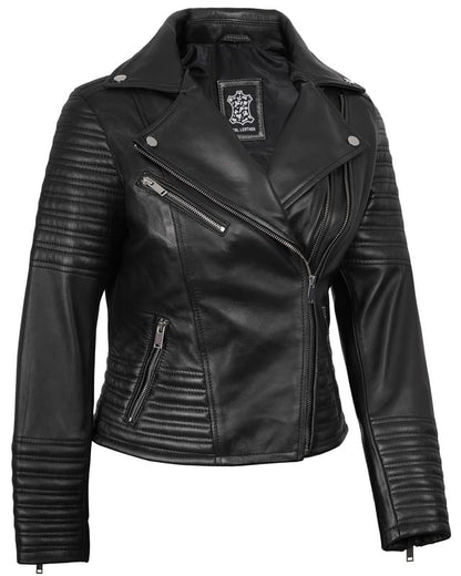 Decrum Leather Jackets Women | [1312595] Nicholle Black, XL