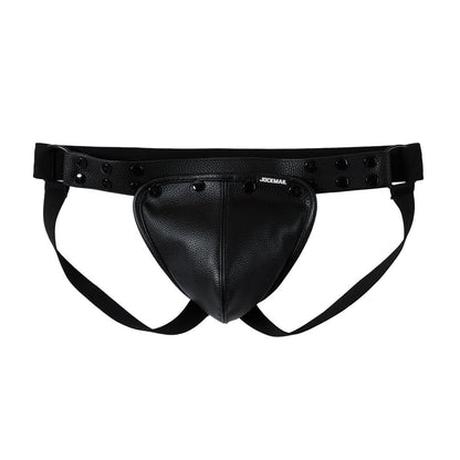 JOCKMAIL Men's Jockstrap Underwear Breathable Jock Strap Adjustable Underwears with Removeable Pouch Men Jock Strap (US, Alpha, One Size, Regular, Regular, Black)