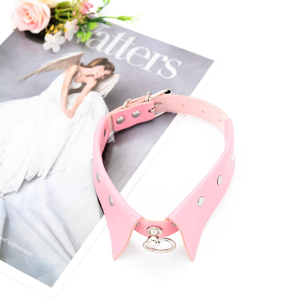 Sissy Collar Choker Necklace Pink Punk Nightclub Jewelry Accessories for Women