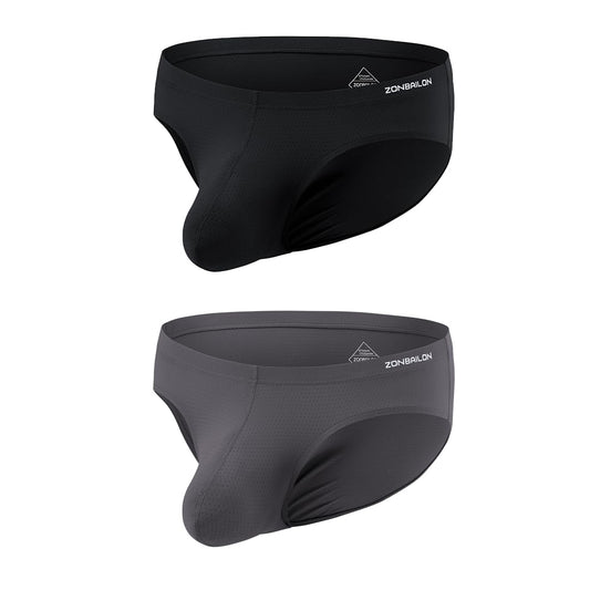 Mens Underwear Briefs with Large Pouch Bulge Breathable - Low Rise Sport Enhancing Briefs