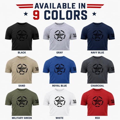 Distressed Star American Flag T-Shirt 3 Pack Patriotic USA Graphic Tee, Military Style Shirt, 4th of July Gift for Men Women